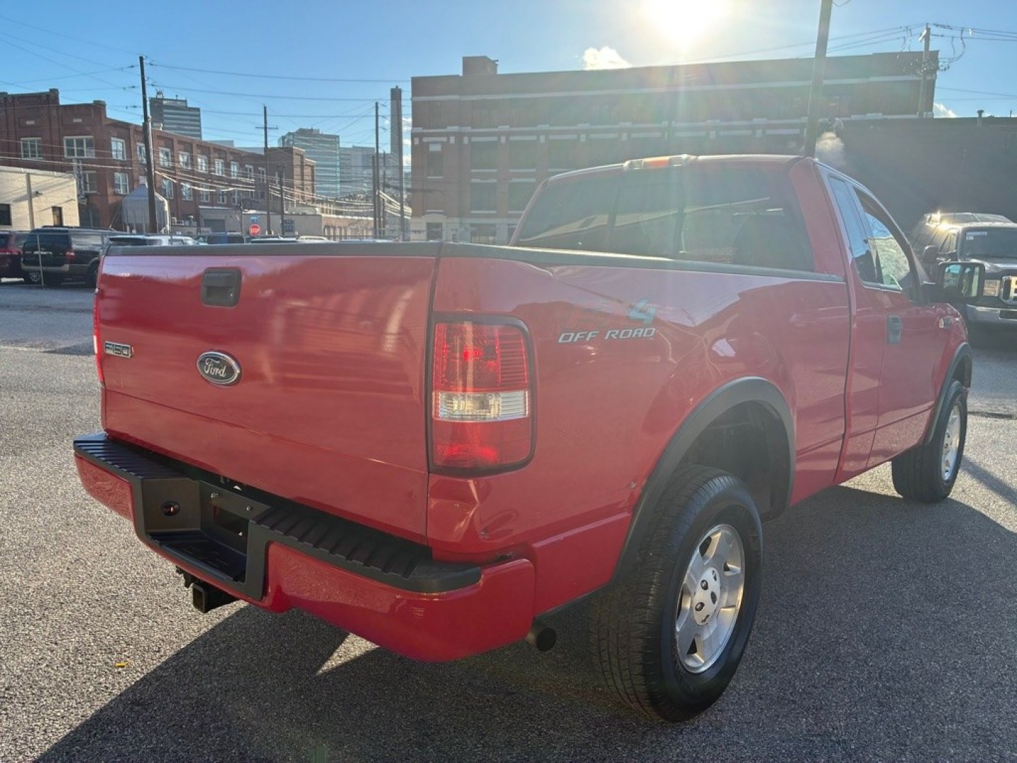 2004 RED FORD F150 Trim Package:FX4 (1FTRF14564N) with an 5.4L engine, Automatic transmission, located at 117 North Cameron Street, Harrisburg, PA, 17101, (717) 963-8962, 40.266762, -76.875259 - 4 Wheel Drive Air Conditioning Anti-Lock Brakes Auxiliary Pwr Outlet Cylinders (8) Driver Air Bag Engine Immobilizer Intermittent Wipers Motor Fuel Type Gas Pass. Air Bag Power Brakes Power Steering Seat Trim Cloth Stereo (AM/FM Radio) Tilt Steering Wheel Transmission (Auto- Photo#4