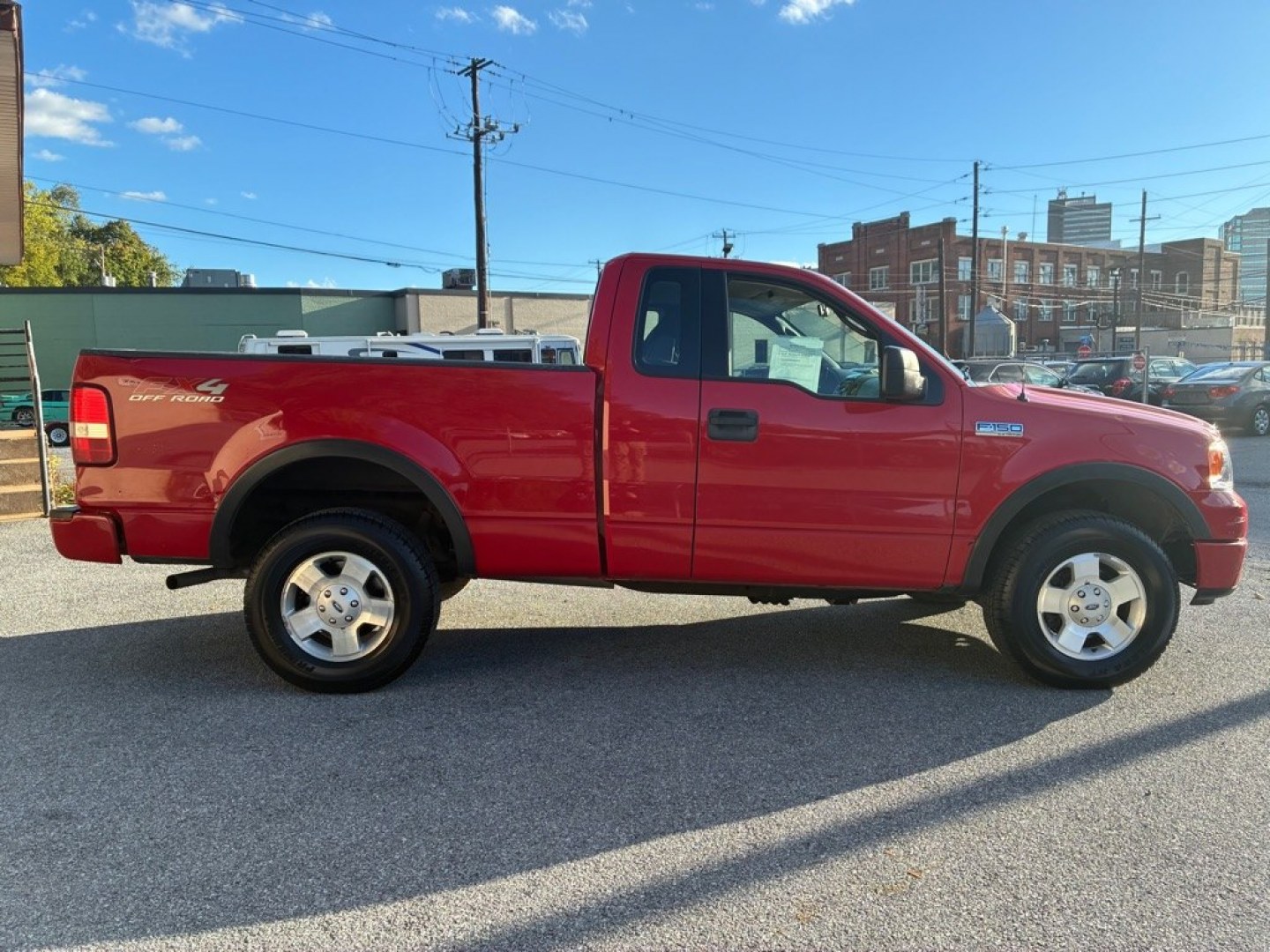 2004 RED FORD F150 Trim Package:FX4 (1FTRF14564N) with an 5.4L engine, Automatic transmission, located at 117 North Cameron Street, Harrisburg, PA, 17101, (717) 963-8962, 40.266762, -76.875259 - 4 Wheel Drive Air Conditioning Anti-Lock Brakes Auxiliary Pwr Outlet Cylinders (8) Driver Air Bag Engine Immobilizer Intermittent Wipers Motor Fuel Type Gas Pass. Air Bag Power Brakes Power Steering Seat Trim Cloth Stereo (AM/FM Radio) Tilt Steering Wheel Transmission (Auto- Photo#5