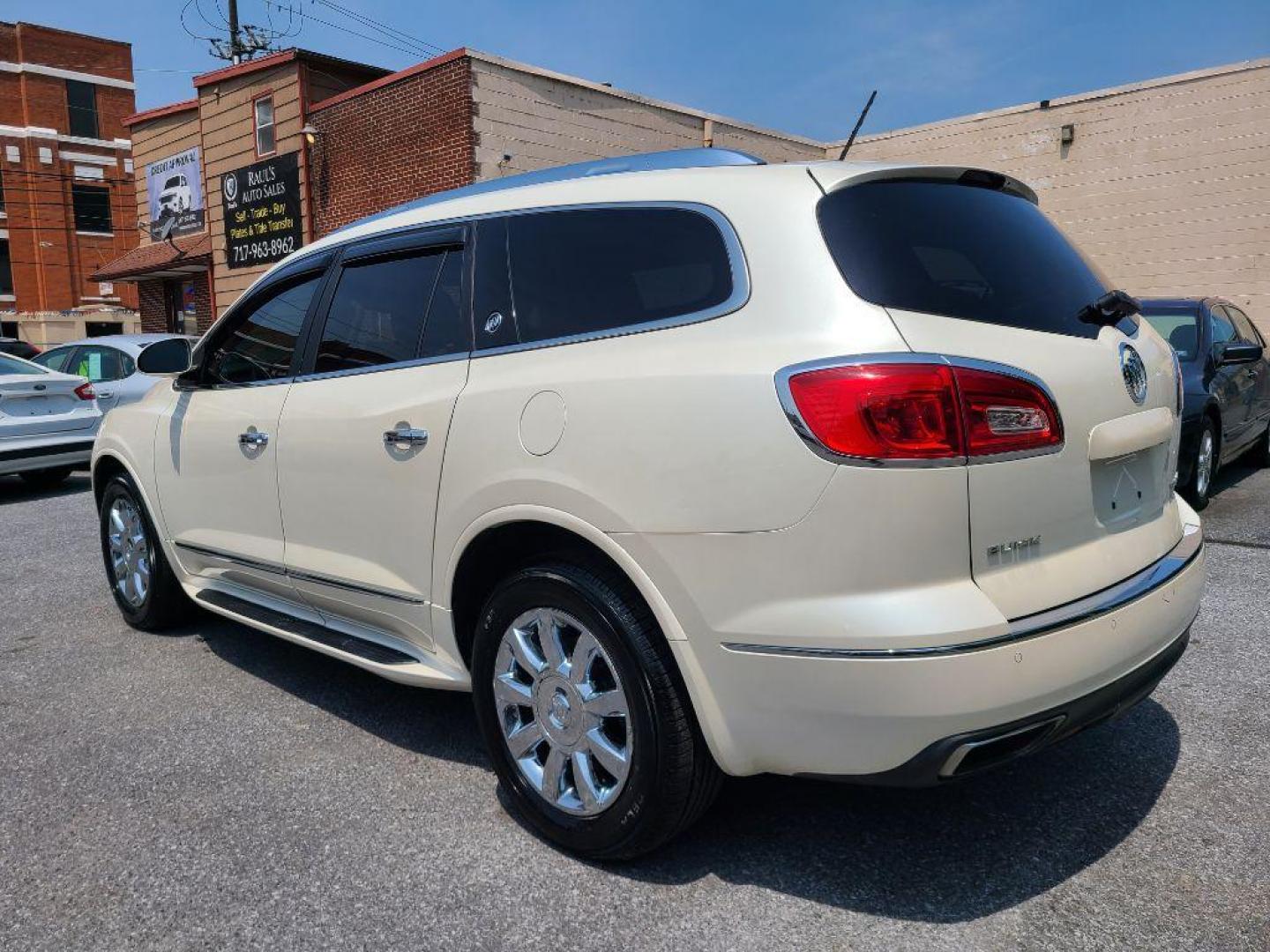 2014 WHITE BUICK ENCLAVE LEATHER (5GAKVBKD6EJ) with an 3.6L engine, Automatic transmission, located at 7981 Paxton Street, Harrisburg, PA, 17111, (717) 561-2926, 40.261490, -76.749229 - WE FINANCE!!! Good Credit/ Bad Credit/ No Credit - ALL Trade-Ins Welcomed!!! ***Guaranteed Credit Approval*** APPLY ONLINE or CALL us TODAY ;) Internet Prices and Marketplace Prices are SPECIAL discounted ***CASH DEALS*** Retail Prices are higher. Please call us to discuss your cash and finan - Photo#2