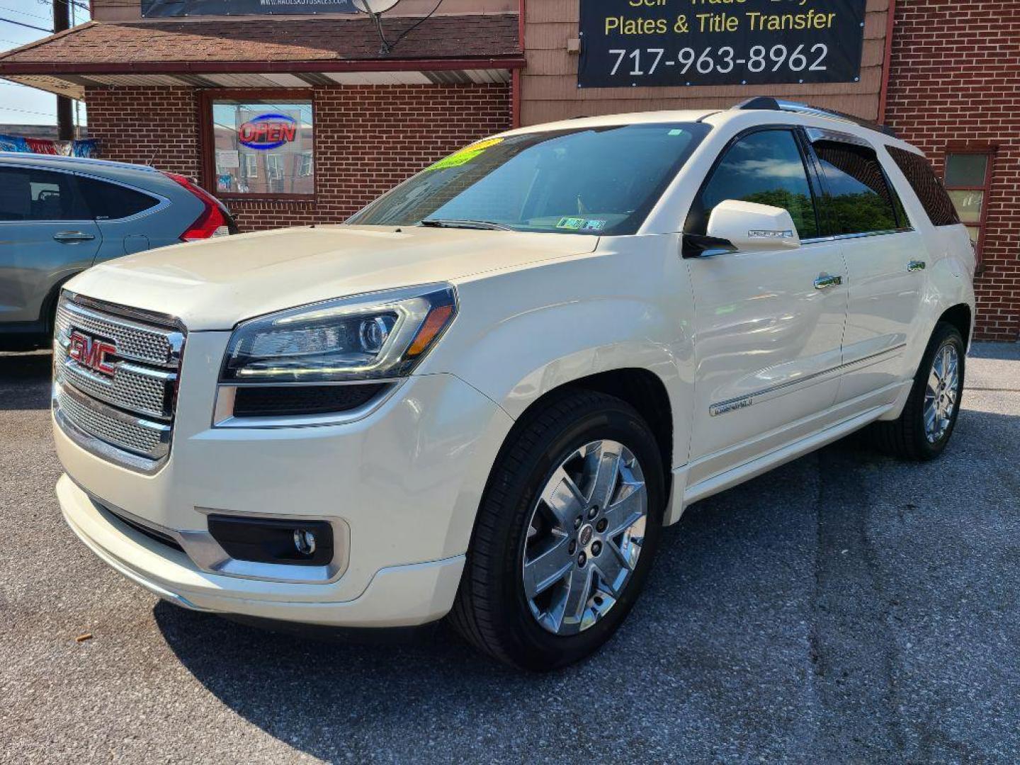 2015 WHITE GMC ACADIA DENALI (1GKKVTKD7FJ) with an 3.6L engine, Automatic transmission, located at 7981 Paxton Street, Harrisburg, PA, 17111, (717) 561-2926, 40.261490, -76.749229 - WE FINANCE!!! Good Credit/ Bad Credit/ No Credit - ALL Trade-Ins Welcomed!!! ***Guaranteed Credit Approval*** APPLY ONLINE or CALL us TODAY ;) Internet Prices and Marketplace Prices are SPECIAL discounted ***CASH DEALS*** Retail Prices are higher. Please call us to discuss your cash and finan - Photo#2