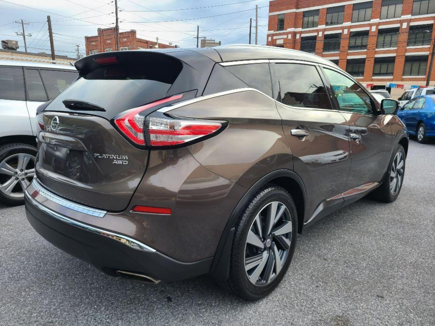 2015 BROWN NISSAN MURANO PLATINUM AWD (5N1AZ2MH8FN) with an 3.5L engine, Continuously Variable transmission, located at 7981 Paxton Street, Harrisburg, PA, 17111, (717) 561-2926, 40.261490, -76.749229 - WE FINANCE!!! Good Credit/ Bad Credit/ No Credit - ALL Trade-Ins Welcomed!!! ***Guaranteed Credit Approval*** APPLY ONLINE or CALL us TODAY ;) Please call us to discuss your cash and financing options. - Photo#3