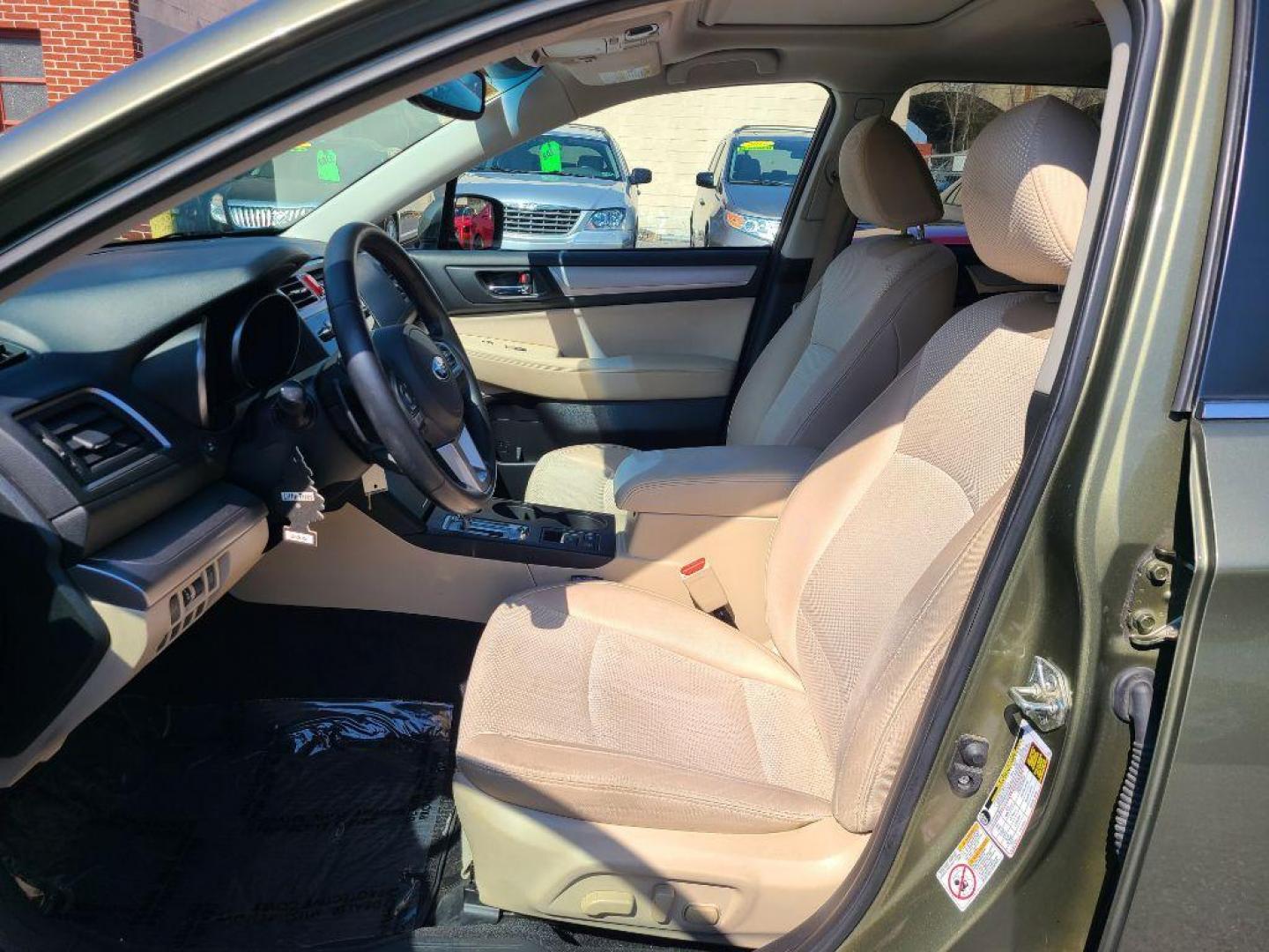 2015 GREEN SUBARU OUTBACK 2.5I PREMIUM (4S4BSADC0F3) with an 2.5L engine, Continuously Variable transmission, located at 7981 Paxton Street, Harrisburg, PA, 17111, (717) 561-2926, 40.261490, -76.749229 - WE FINANCE!!! Good Credit/ Bad Credit/ No Credit - ALL Trade-Ins Welcomed!!! ***Guaranteed Credit Approval*** APPLY ONLINE or CALL us TODAY ;) Internet Prices and Marketplace Prices are SPECIAL discounted ***CASH DEALS*** Retail Prices are higher. Please call us to discuss your cash and finan - Photo#14