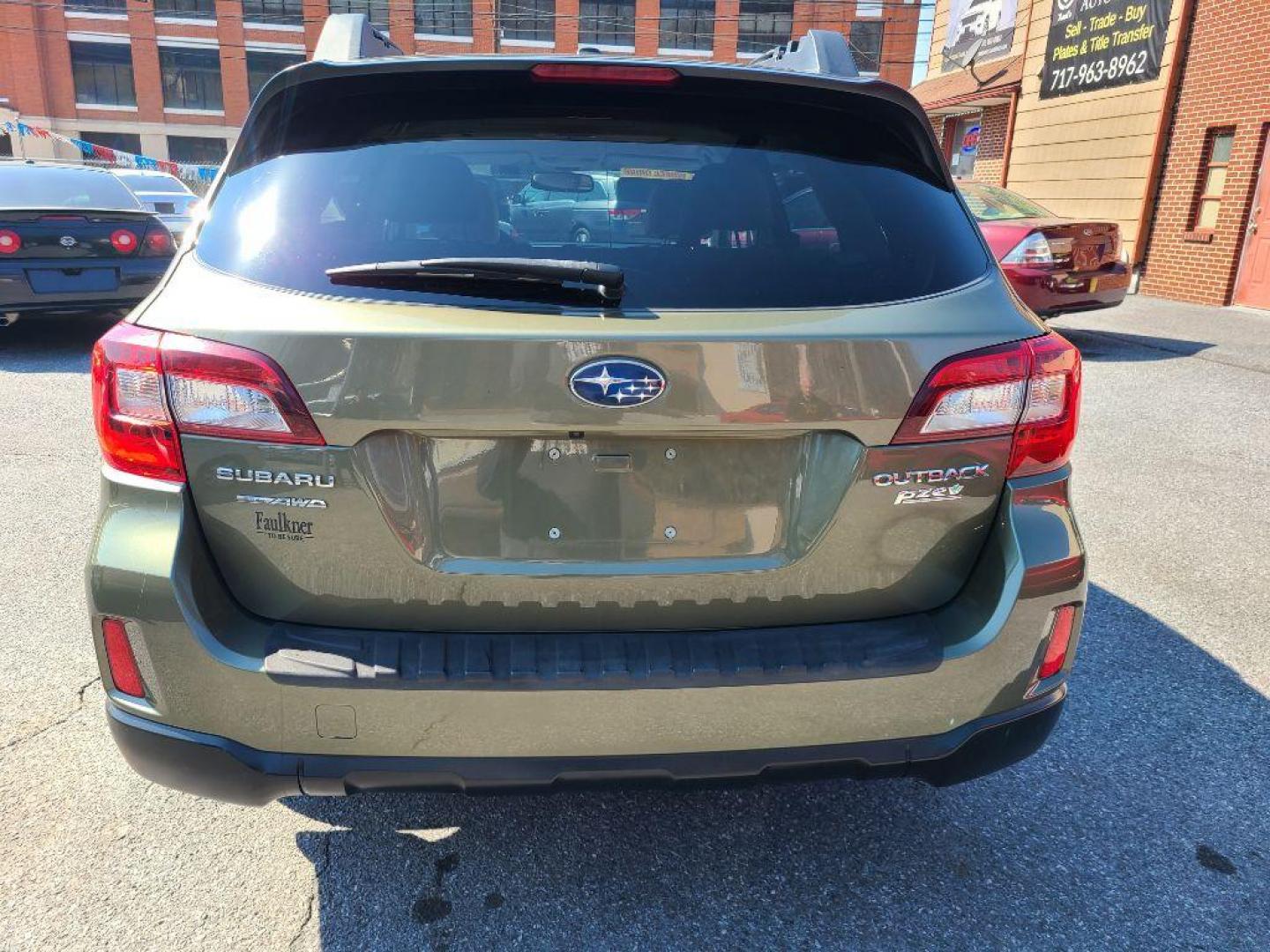 2015 GREEN SUBARU OUTBACK 2.5I PREMIUM (4S4BSADC0F3) with an 2.5L engine, Continuously Variable transmission, located at 7981 Paxton Street, Harrisburg, PA, 17111, (717) 561-2926, 40.261490, -76.749229 - WE FINANCE!!! Good Credit/ Bad Credit/ No Credit - ALL Trade-Ins Welcomed!!! ***Guaranteed Credit Approval*** APPLY ONLINE or CALL us TODAY ;) Internet Prices and Marketplace Prices are SPECIAL discounted ***CASH DEALS*** Retail Prices are higher. Please call us to discuss your cash and finan - Photo#3