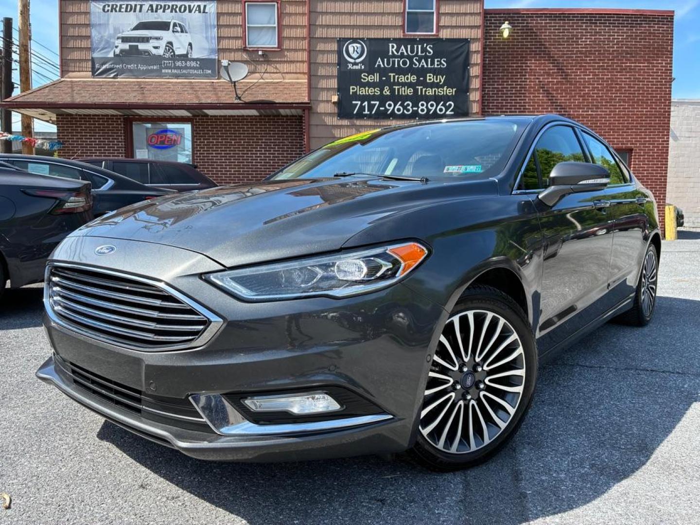 2018 GREY FORD FUSION TITANIUM (3FA6P0D93JR) with an 2.0L engine, Automatic transmission, located at 117 North Cameron Street, Harrisburg, PA, 17101, (717) 963-8962, 40.266762, -76.875259 - WE FINANCE!!! MOST vehicles are available for financing. Good Credit/ Challenged Credit/ No Credit - ALL Trade-Ins Welcomed!!! APPLY ONLINE or CALL us TODAY Please call us to discuss your cash and/or financing options. Thanks for checking our inventory! We're here to help. - Photo#0